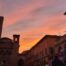 foto di un tramonto su una strada di bologna